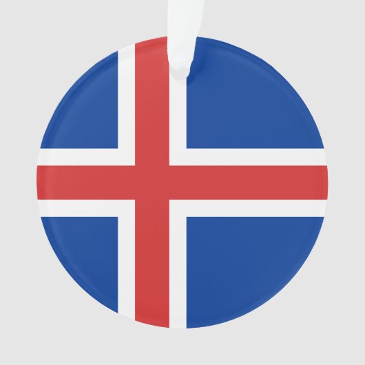 アイスランドの国旗 オーナメント (正面)