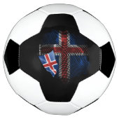 アイスランドの国旗 サッカーボール (回転)