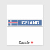 アイスランドの国旗 シール (シート)