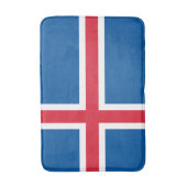 アイスランドの国旗 バスマット (正面縦)