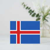 アイスランドの国旗 ポストカード (スタンド正面)