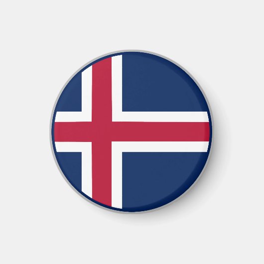 アイスランドの国旗 マグネット (正面)