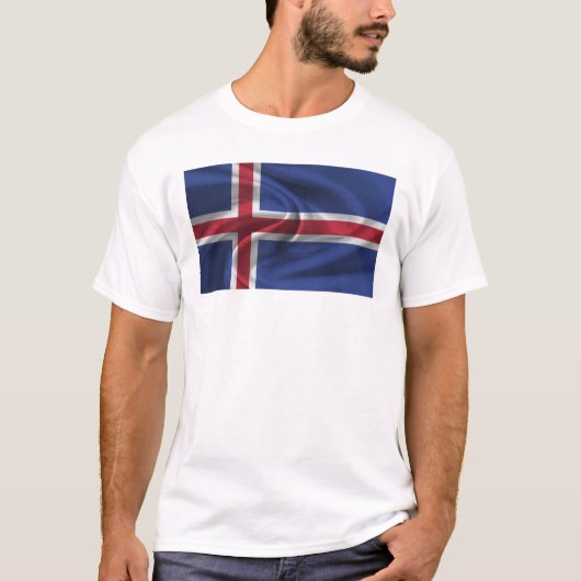 アイスランドの国旗 Tシャツ (正面)