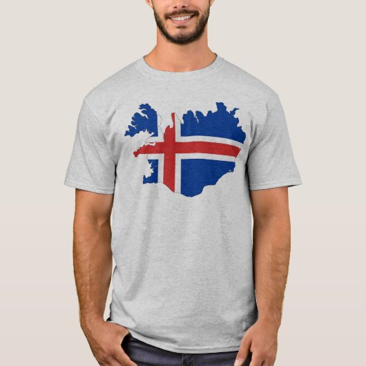 アイスランドの国旗 Tシャツ (正面)
