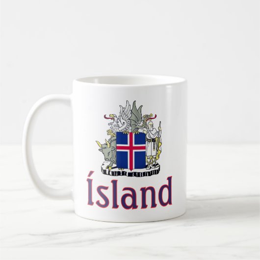 アイスランドの国章 コーヒーマグカップ (左)