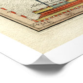 アイスランドの地図メルカトルの地図1595 ポスター (角)