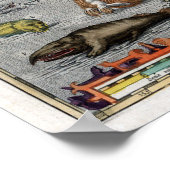 アイスランドの地図1595 ポスター (角)