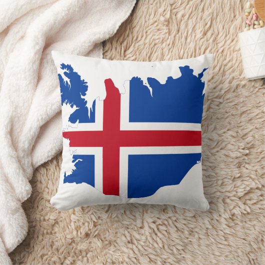 アイスランドの地図 クッション (ブランケット)