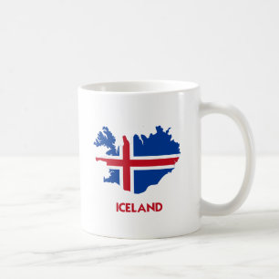 アイスランドの地図 コーヒーマグカップ