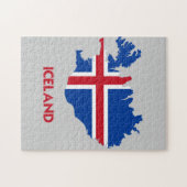 アイスランドの地図 ジグソーパズル (横)