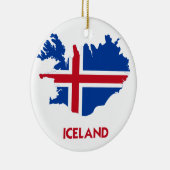 アイスランドの地図 セラミックオーナメント (右)