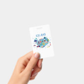 アイスランドの地図 バッジ (手持ち)