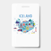 アイスランドの地図 バッジ (裏面)