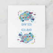 アイスランドの地図 プレイスカード (外部開封)