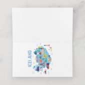 アイスランドの地図 プレイスカード (内部開封)