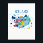 アイスランドの地図 ポストカード<br><div class="desc">アイスランドの地図</div>
