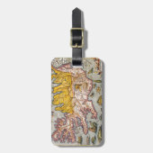 アイスランドの地図 ラゲッジタグ (正面縦)