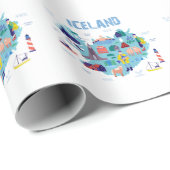 アイスランドの地図 ラッピングペーパー (ロールコーナー)