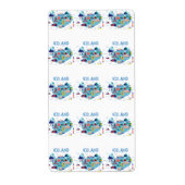 アイスランドの地図 ラベル (正面)