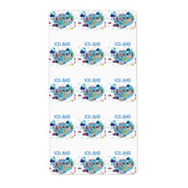 アイスランドの地図 ラベル