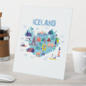 アイスランドの地図 台座サイン (インサイチュ)