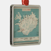 アイスランドの地図(1959年頃) メタルオーナメント (右)