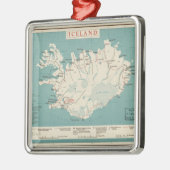 アイスランドの地図(1959年頃) メタルオーナメント (左)