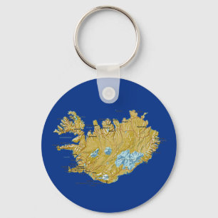 アイスランドの地図Keychain キーホルダー
