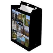 アイスランドの夏の風景 ミディアムペーパーバッグ (正面アングル)