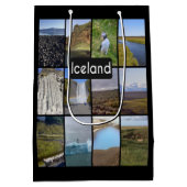アイスランドの夏の風景 ミディアムペーパーバッグ (裏面)