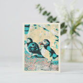 アイスランドの大西洋パフィン ポストカード (スタンド正面)