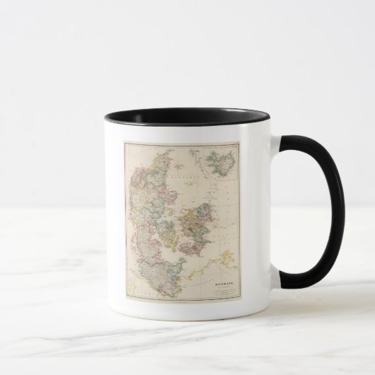 アイスランドの奥地図を持つデンマーク マグカップ (右)