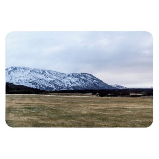 アイスランドの山景色 マグネット (横)