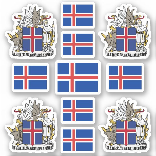 アイスランドの州記号/腕と旗のコート シール (正面)