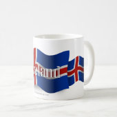 アイスランドの振る旗 コーヒーマグカップ (正面右)