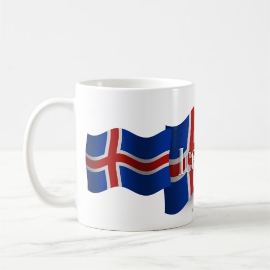アイスランドの振る旗 コーヒーマグカップ (左)