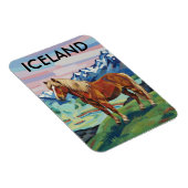 アイスランドの旅するアイスランドホース マグネット (右側)