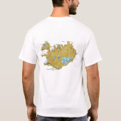 アイスランドの旗および地図のTシャツ Tシャツ (裏面)