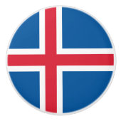 アイスランドの旗とセラミックノブの引っ張り セラミックノブ (正面)