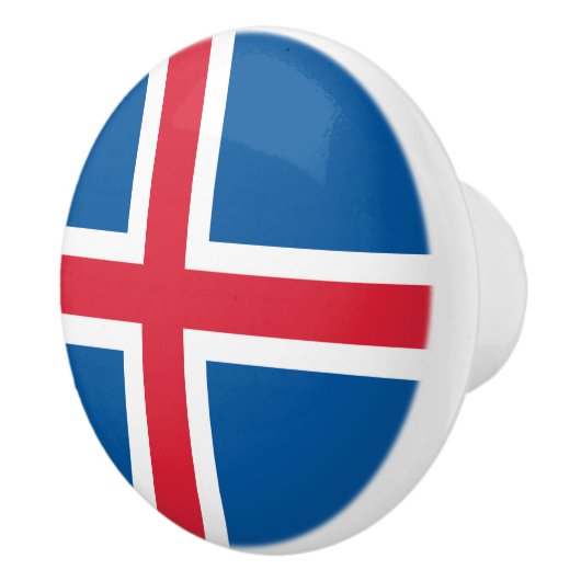 アイスランドの旗とセラミックノブの引っ張り セラミックノブ (右)