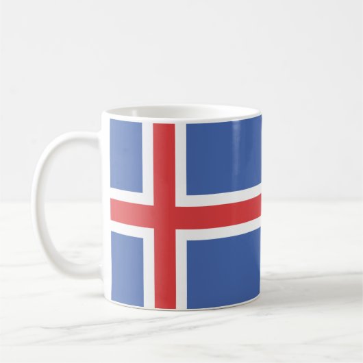 アイスランドの旗のマグ コーヒーマグカップ (左)