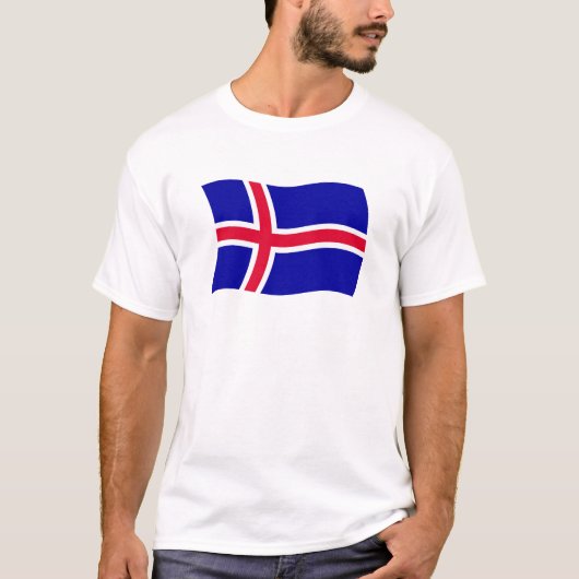 アイスランドの旗のTシャツ Tシャツ (正面)