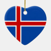 アイスランドの旗 セラミックオーナメント (裏面)