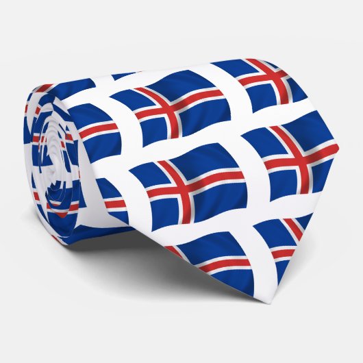 アイスランドの旗 ネクタイ (ロール)