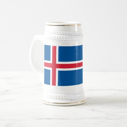 アイスランドの旗 ビールジョッキ (正面左)