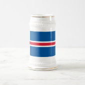 アイスランドの旗 ビールジョッキ (中央)