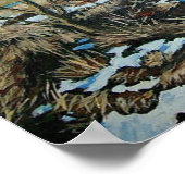 アイスランドの春素晴らしランドスケープ・アートby Pola.B.Alex ポスター (角)