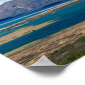 アイスランドの朝の海で農場がフィヨルドにある ポスター (角)