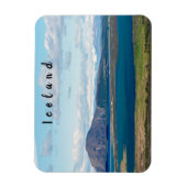 アイスランドの朝の海で農場がフィヨルドにある マグネット (縦)