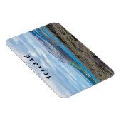 アイスランドの朝の海で農場がフィヨルドにある マグネット (右側)